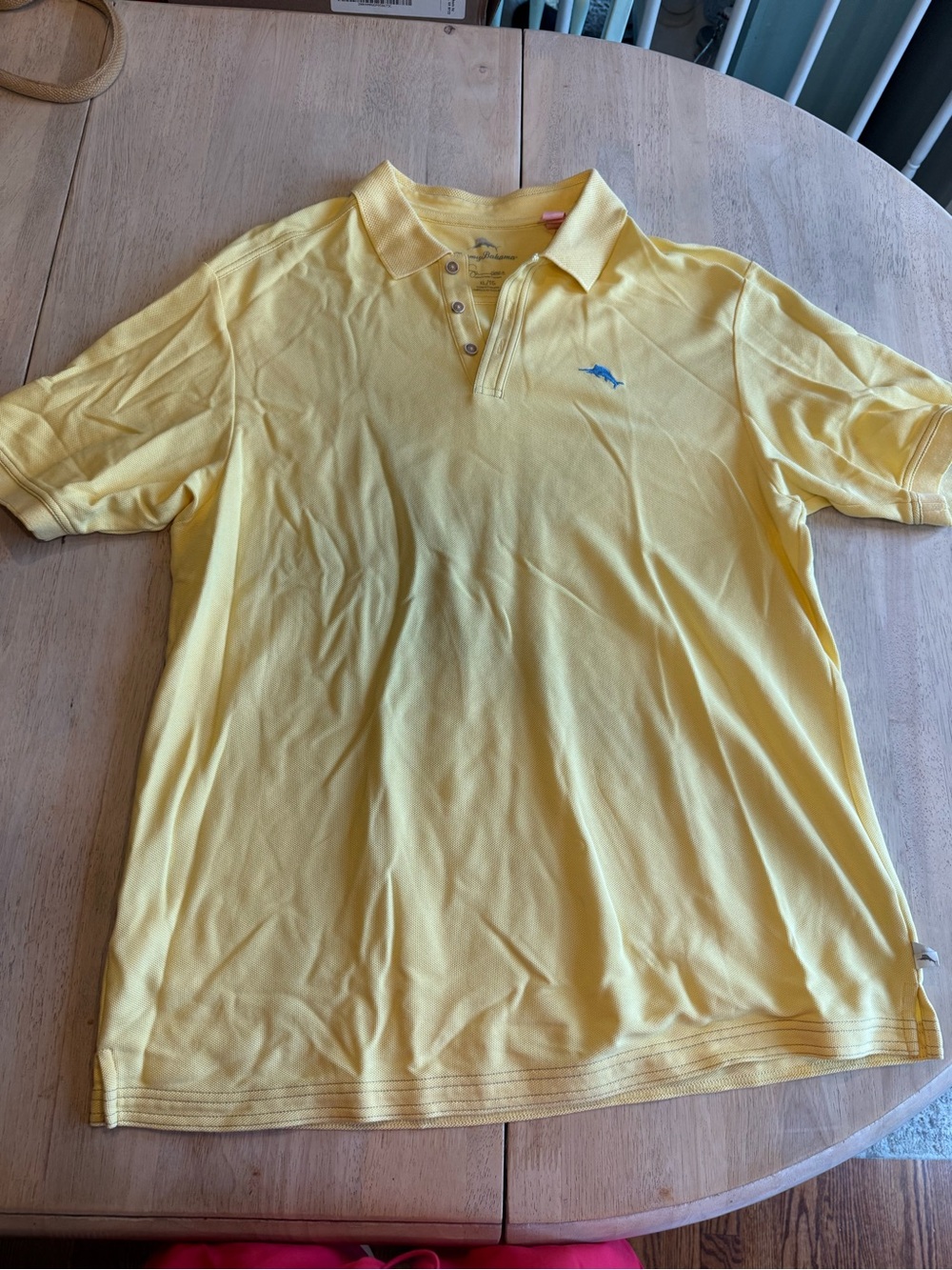 Tommy Bahama Men's Light Yellow Polo Shirt
